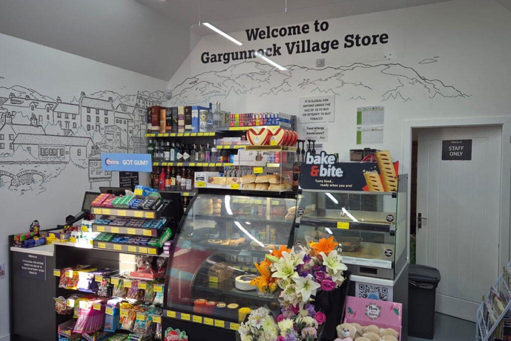 Counter area of Nisa Cargunnock Village Store.