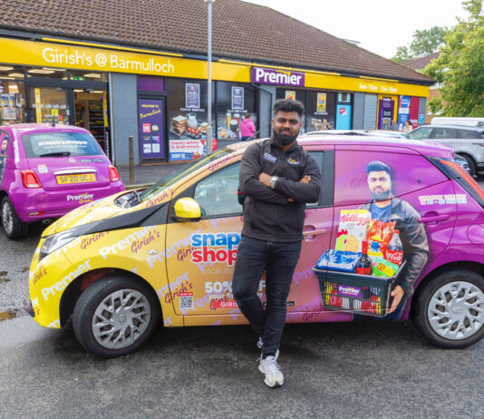 24-hour delivery service arrives in Scotland Retailer Girish Jeeva has expanded his Snappy Shopper delivery service from his Premier store in Barmulloch, Glasgow.