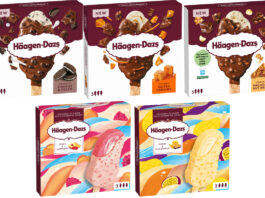 Häagen-Dazs brings indulgence on the go with new Stickbars Pack shots of Häagen-Dazs Stickbars including Cookies & Cream, Salted Caramel, Macadamia Nut Brittle, Peach & Raspberry and Mango & Passionfruit variant.