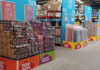 Interior shot of a Hancocks depot displaying massive pallets of confectionery brands.