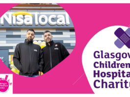 Nisa retailer Jay Javed marks over £20k donated to local Glasgow charities A Nisa graphic featuring Jay and Saj Javid standing outside Nisa Local Wee Mill Rutherglen in a bubble, with the Making a Difference Locally logo in the bottom right corner and the Glasgow Children's Hospital Charity logo in the right hand corner.