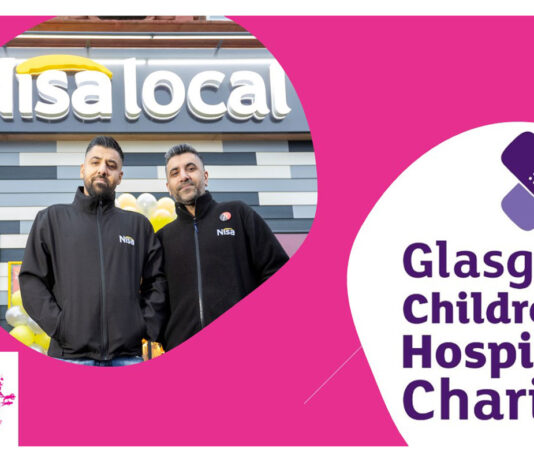 Nisa retailer Jay Javed marks over £20k donated to local Glasgow charities A Nisa graphic featuring Jay and Saj Javid standing outside Nisa Local Wee Mill Rutherglen in a bubble, with the Making a Difference Locally logo in the bottom right corner and the Glasgow Children's Hospital Charity logo in the right hand corner.