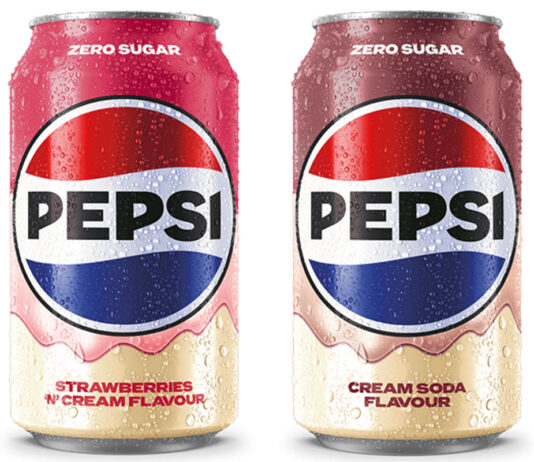 Pepsi unveils new indulgent cola flavours Pack shots of Pepsi Treats Strawberries 'N' Cream and Cream Soda.