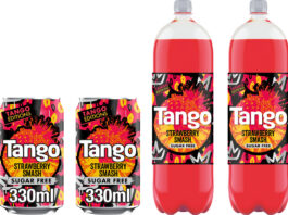 Tango unveils new Strawberry Editions flavour Pack shots of Tango Editions Limited Edition Strawberry Smash including 330ml cans and 2 litre bottles.