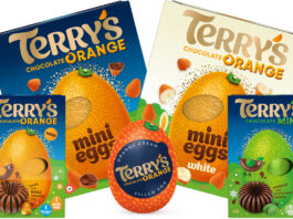 Terry’s Chocolate aims to crack open sales with its Easter range Pack shots of Terry's Chocolate Easter range including Terry's Chocolate Orange Mini Eggs Easter Egg, Terry's Chocolate Orange White Mini Eggs Easter Egg, Terry's Chocolate Orange Easter Egg, Terry's Chocolate Orange Mint Easter Egg and Terry's Chocolate Orange Orange Cream Filled Egg.