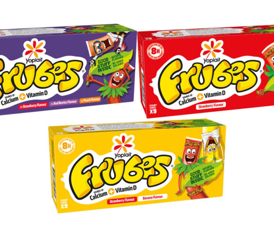 Frubes unveils new look to drive sales with families Pack shots of Frubes including Strawberries, Red Berries and Peach Multipack, Strawberry and Banana flavours Multipack and Strawberry Flavour Multipack.