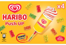 Pack shot of Wall's Haribo Push up ice cream.