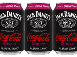 Jack Daniels & Coca-Cola unveils new Cherry flavour Pack shots of Jack Daniels & Coca-Cola Cherry cans.