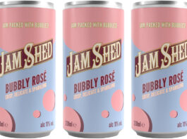 Jam Shed brings a fizz with new Rosé cans Pack shots of Jam Shed Bubbly Rosé cans.