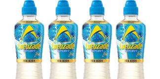 Pack shots of Lucozade Sport Ice Kick by Jude Bellingham.