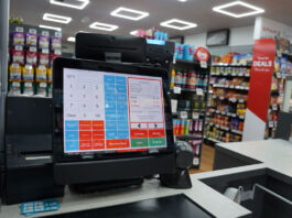 MHouse announces next gen technology product suite A till screen in a convenience store featuring the MPos software.