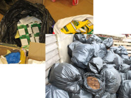 Glasgow illegal tobacco gang leader jailed for seven years Packets of illegal tobacco products in bin bags as well as tonnes of loose tobacco in bin bags.