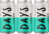 Pack shots of Days Lager cans.
