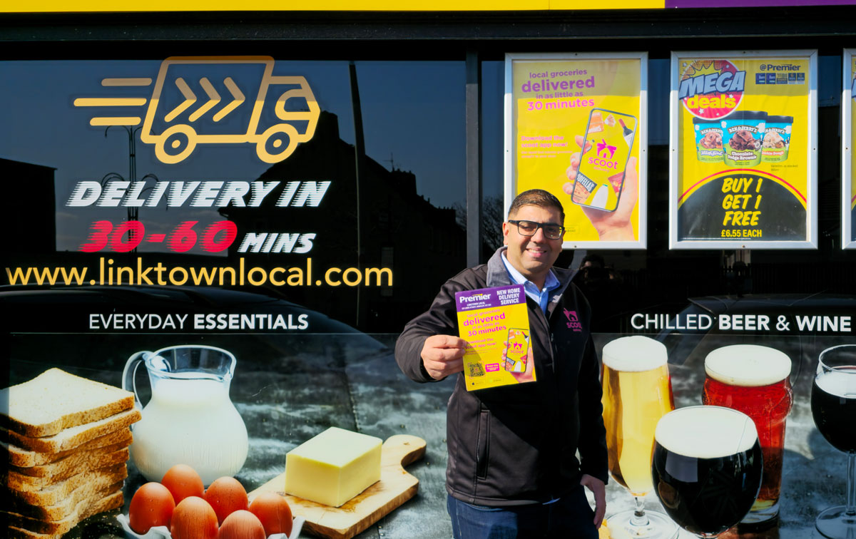 Faraz Iqbal, store owner of Premier Linktown Local in Kirkcaldy, was the first Scottish retailer to adopt Scoot.