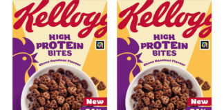 Pack shots of Kellogg's High Protein Bites.