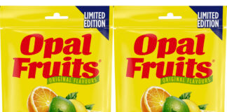 Pack shots of Opal Fruits sharing bags.