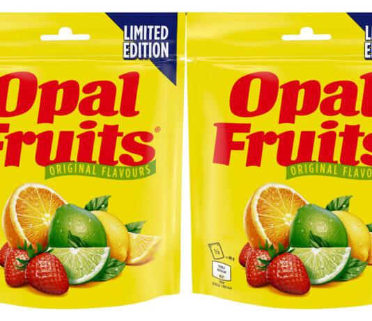 Opal Fruits back in stores for a limited time Pack shots of Opal Fruits sharing bags.