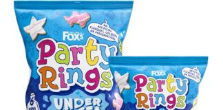 Pack shots of Party Rings Under the Sea multipack and single pack.