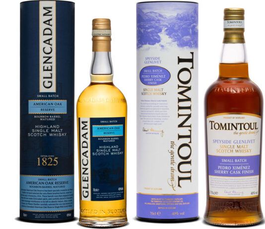 Glencadam and Tomintoul head to Tesco whisky ranges Pack shots of Glencadam American Oak Reserve and Tomintoul Pedro Ximénez Sherry Cash Finish.
