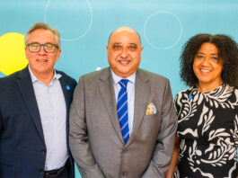 Allwyn praises Scottish retailers for raising billions for National Lottery Good Causes (L to R) Justin King, chair of Allwyn, Pete Cheema, chief executive at the Scottish Grocers' Federation, and Alison Acquaye-Acford, Allwyn's director of commercial partnerships and retail sales.