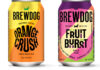 Pack shots of BrewDog Orange Crush and BrewDog Fruit Burst.