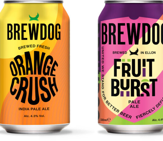 BrewDog taps into fruity demand with exclusive beers Pack shots of BrewDog Orange Crush and BrewDog Fruit Burst.