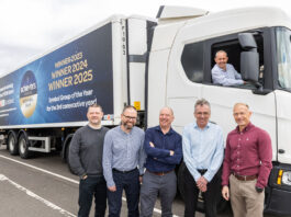 Spar Scotland unveils new lorry livery A group of people stand in front of a Spar Scotland lorry with the new livery highlighting its winning streak at the Scottish Wholesale Association's Achievers Awards with its three Symbol Group of the Year wins.