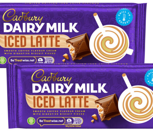 Cadbury unveils new Dairy Milk Iced Latte flavour Pack shots of Cadbury Dairy Milk Iced Latte tablet bars.