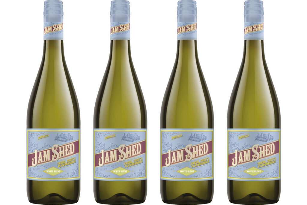 Pack shots of Jam Shed White Blend.