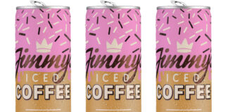 Pack shots of Jimmy's Iced Coffee Donut.