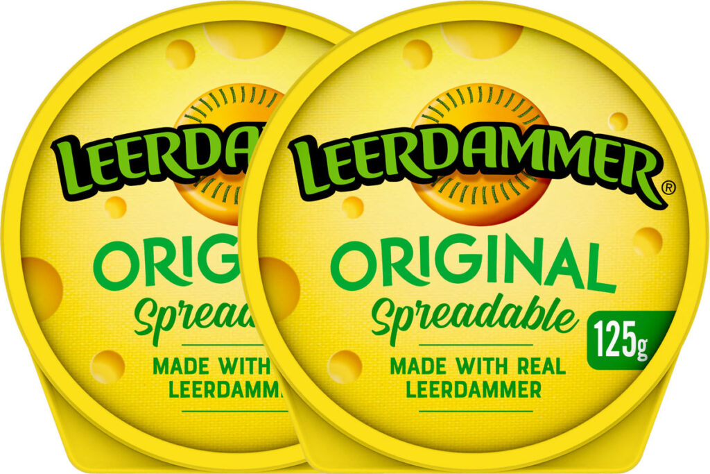 Pack shots of Leerdammer Original Spreadable cheese.