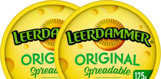 Pack shots of Leerdammer Original Spreadable cheese.