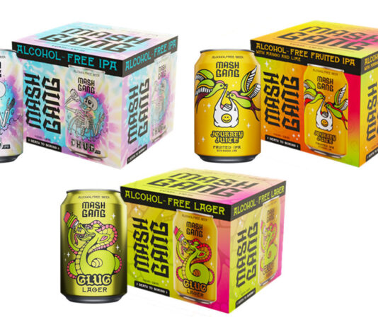 Mash Gang unveils first core range of alcohol free beer Pack shots of Mash Gang four packs and single cans in the brand's core range. Variants including Mash Gang Chug, Mash Gang Glug and Mash Gang Journey Juice.