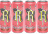 Pack shots of Relentless Guava cans.