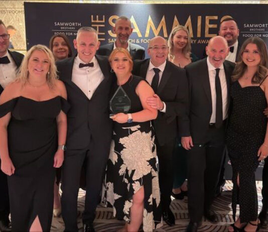 Scotmid bags a double win at Sammies awards The Scotmid team at the Sammies award celebrating their double award win.