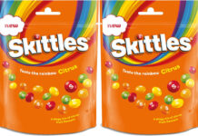 Pack shots of Skittles Citrus sharing packs.