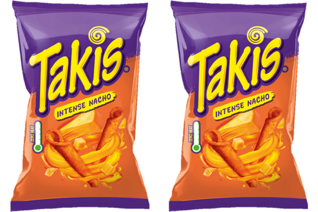 Packshots of Takis Intense Nacho.