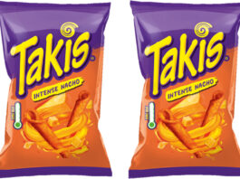 Takis unveils new flavour with Intense Nacho Packshots of Takis Intense Nacho.
