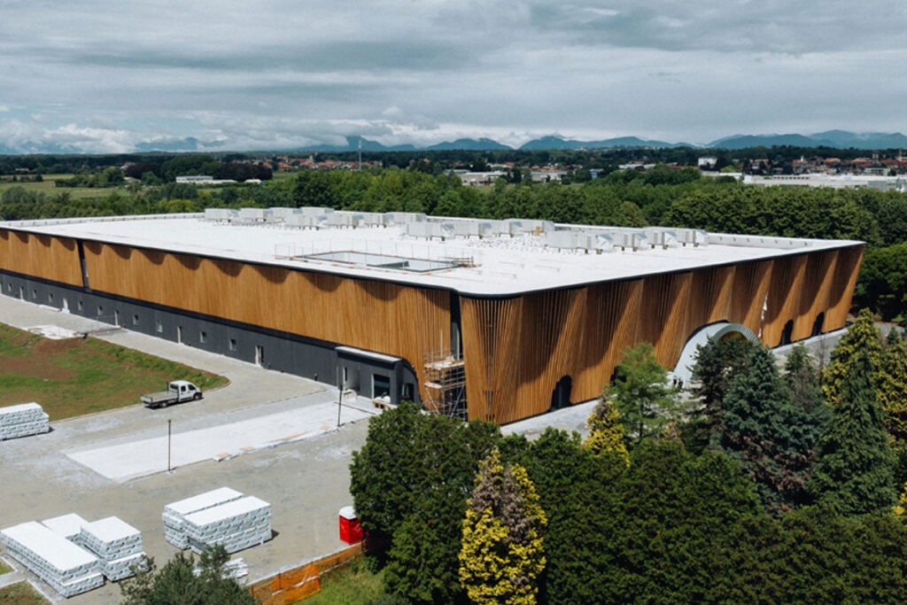 Aerial shot of Plant Farms facility in Cirimido, Italy.