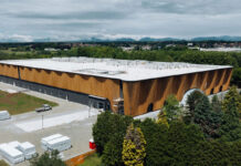 Aerial shot of Plant Farms facility in Cirimido, Italy.