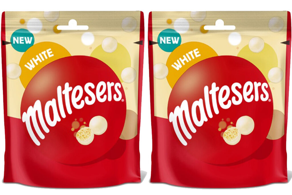 Pack shots of Maltesers White.