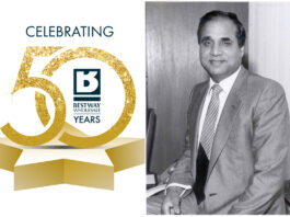 Bestway marks 50 years with a host of celebrations and a night at the Royal Albert Hall Sir Anwar Pervez, managing director at Bestway Wholesale, and the Bestway Wholesale 50th anniversary logo.