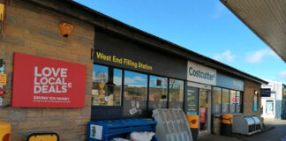 Exterior shot of The Filly Costcutter Filling Station.