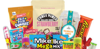 Pack shots of confectionery products to illustrate Bobby's Sweets trial box.