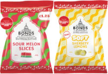 Pack shots of Bonds of London Vickyu McClure's Our Dementia Choir Watermelon Slices and Soft Sherbety Lemons.