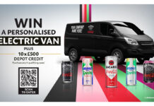 Promotional image of Coca-Cola Europacific Partners' (CCEP) retailer competition to win a new personalised EV van with its ARTD brands.