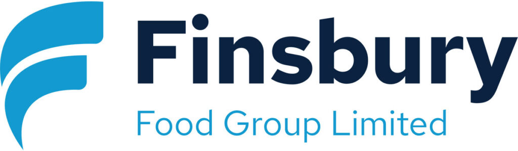 A logo for Finsbury Food Group Limited featuring the new design for 2025.