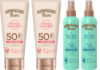 Pack shots of Hawaiian Tropic Glowing Protection 50SPF Face Cream and Hawaiian Tropic Hydrating After Sun bottles.
