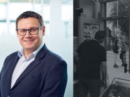 Imperial Brands takes action on the growing illicit trade James Hall, anti-illicit trade manager at Imperial Brands UK & Ireland, and an image of a shop keeper looking at two people engaging in suspicious activity.