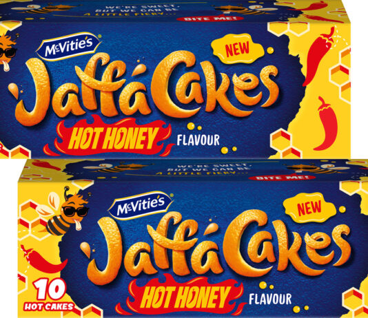 Jaffa Cakes unveils new Hot Honey flavour Pack shots of Jaffa Cakes Hot Honey.
